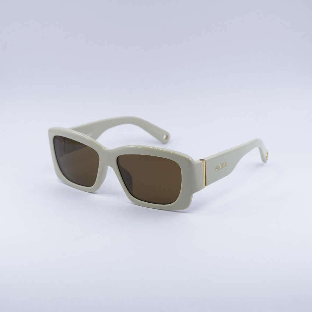 Jacquemus Croisiere Jac/60 C2 Sunglasses Beige Square Frame, Brown Lenses